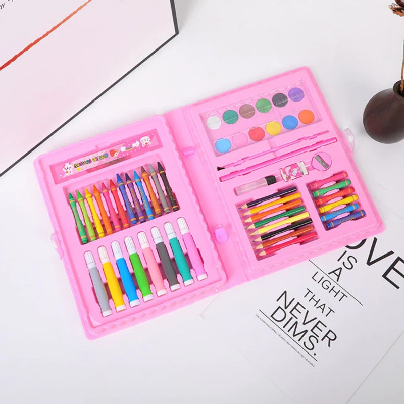 Product image KAHASIL - Pensil Warna Crayon Krayon Kerayon Set 68 Pcs Lengkap Alat Melukis Menggambar Mewarnai 68 PCS BIRU